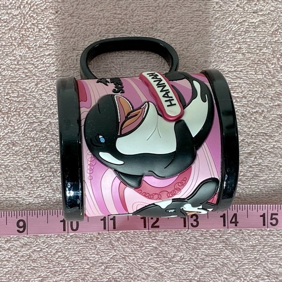 Vintage Pink Sea World Shamu Orca Mug “Hannah” - Picture 5 of 9